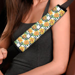 Yellow Watercolor Rose Print Car Seat Belt Covers
