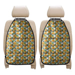 Yellow Watercolor Rose Print Car Seat Organizers