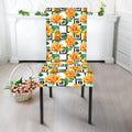 Yellow Watercolor Rose Print Dining Chair Slipcover