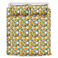 Yellow Watercolor Rose Print Duvet Cover Bedding Set