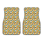 Yellow Watercolor Rose Print Front Car Floor Mats