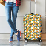 Yellow Watercolor Rose Print Luggage Cover