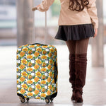 Yellow Watercolor Rose Print Luggage Cover