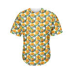 Yellow Watercolor Rose Print Men's Baseball Jersey
