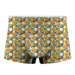 Yellow Watercolor Rose Print Men's Boxer Briefs