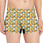 Yellow Watercolor Rose Print Men's Boxer Briefs