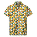 Yellow Watercolor Rose Print Men's Short Sleeve Shirt