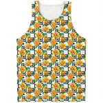 Yellow Watercolor Rose Print Men's Tank Top