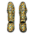 Yellow Watercolor Rose Print Muay Thai Shin Guards