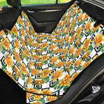 Yellow Watercolor Rose Print Pet Car Back Seat Cover