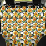 Yellow Watercolor Rose Print Pet Car Back Seat Cover