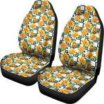 Yellow Watercolor Rose Print Universal Fit Car Seat Covers