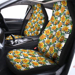 Yellow Watercolor Rose Print Universal Fit Car Seat Covers