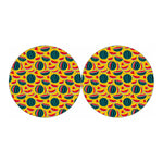 Yellow Watermelon Pieces Pattern Print Car Coasters