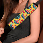Yellow Watermelon Pieces Pattern Print Car Seat Belt Covers