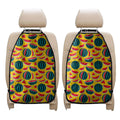 Yellow Watermelon Pieces Pattern Print Car Seat Organizers