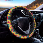 Yellow Watermelon Pieces Pattern Print Car Steering Wheel Cover