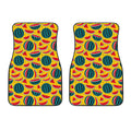Yellow Watermelon Pieces Pattern Print Front Car Floor Mats