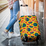 Yellow Watermelon Pieces Pattern Print Luggage Cover GearFrost