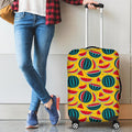 Yellow Watermelon Pieces Pattern Print Luggage Cover