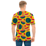 Yellow Watermelon Pieces Pattern Print Men's T-Shirt