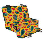 Yellow Watermelon Pieces Pattern Print Pet Car Back Seat Cover