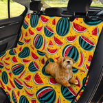Yellow Watermelon Pieces Pattern Print Pet Car Back Seat Cover