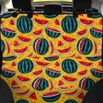 Yellow Watermelon Pieces Pattern Print Pet Car Back Seat Cover