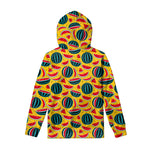 Yellow Watermelon Pieces Pattern Print Pullover Hoodie