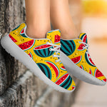 Yellow Watermelon Pieces Pattern Print Sport Shoes GearFrost