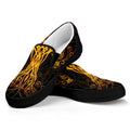 Yggdrasil Tree Of Life Print Black Slip On Sneakers