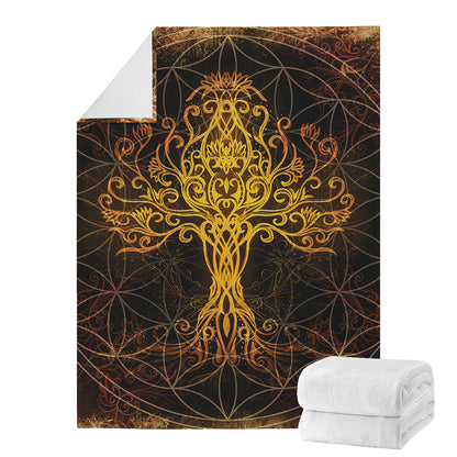 Yggdrasil Tree Of Life Print Blanket