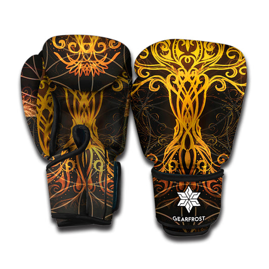 Yggdrasil Tree Of Life Print Boxing Gloves
