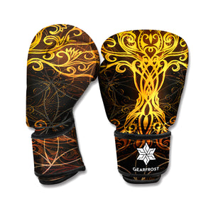 Yggdrasil Tree Of Life Print Boxing Gloves