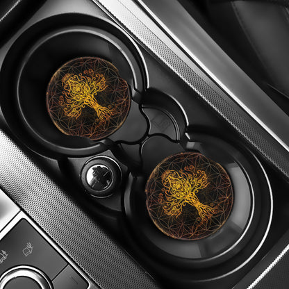 Yggdrasil Tree Of Life Print Car Coasters