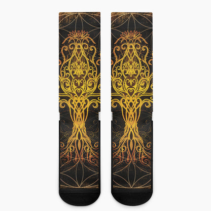 Yggdrasil Tree Of Life Print Crew Socks