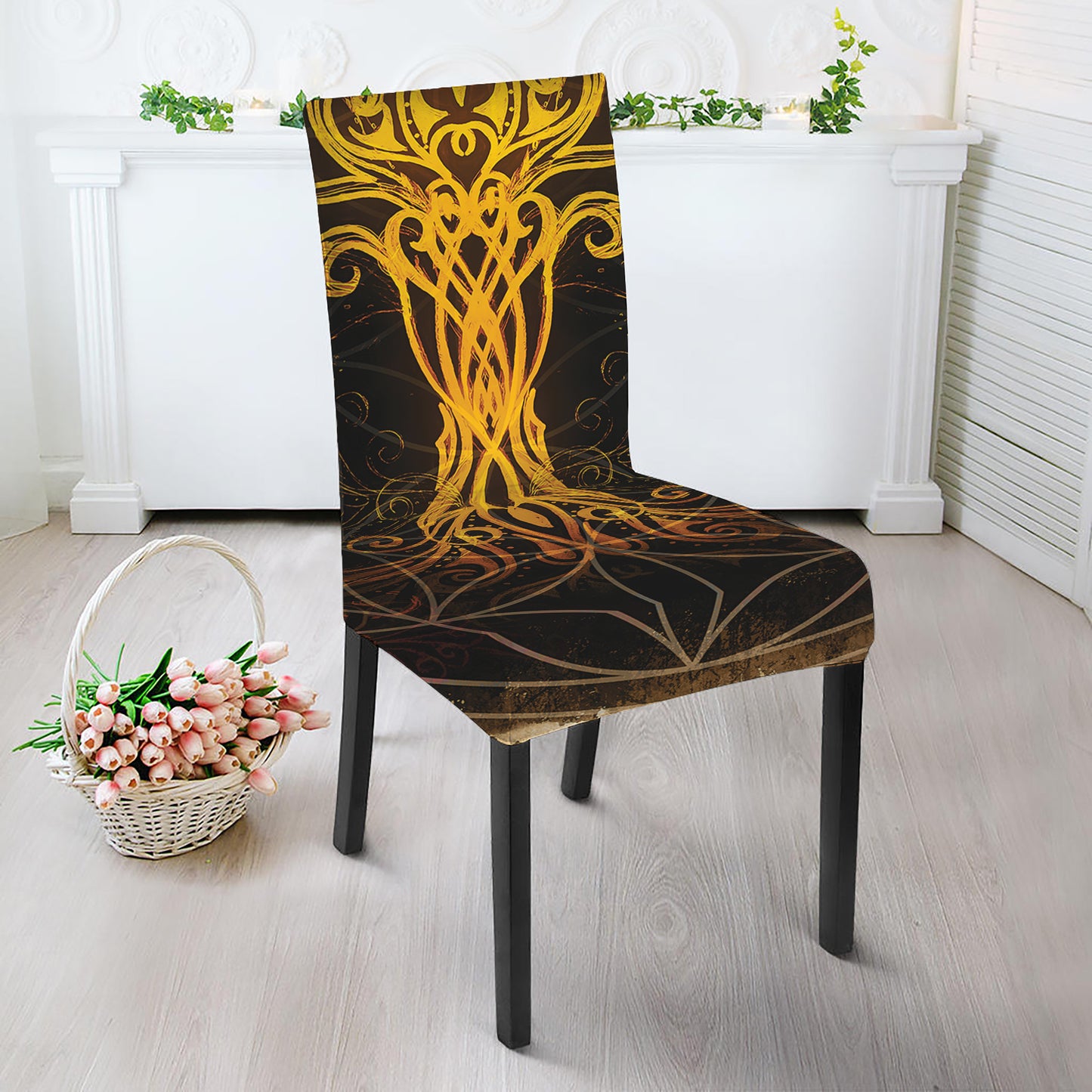 Yggdrasil Tree Of Life Print Dining Chair Slipcover