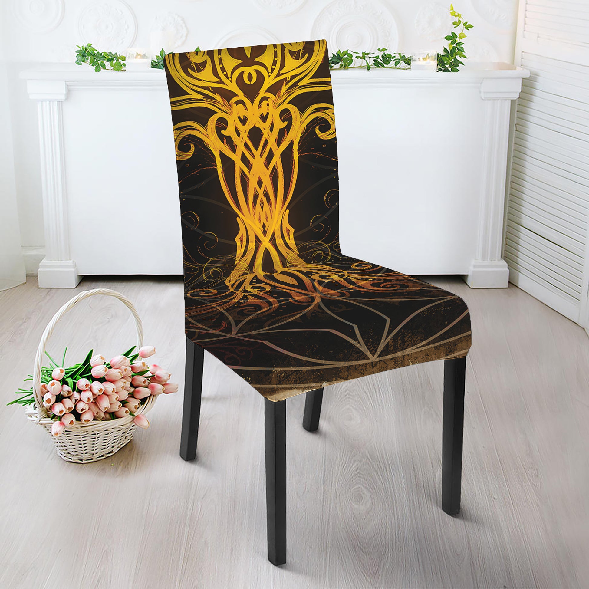 Yggdrasil Tree Of Life Print Dining Chair Slipcover
