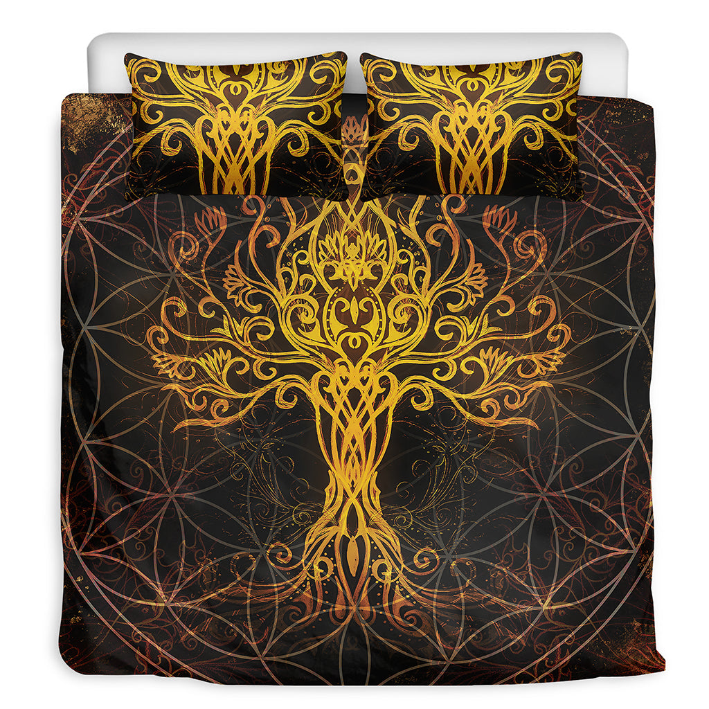 Yggdrasil Tree Of Life Print Duvet Cover Bedding Set