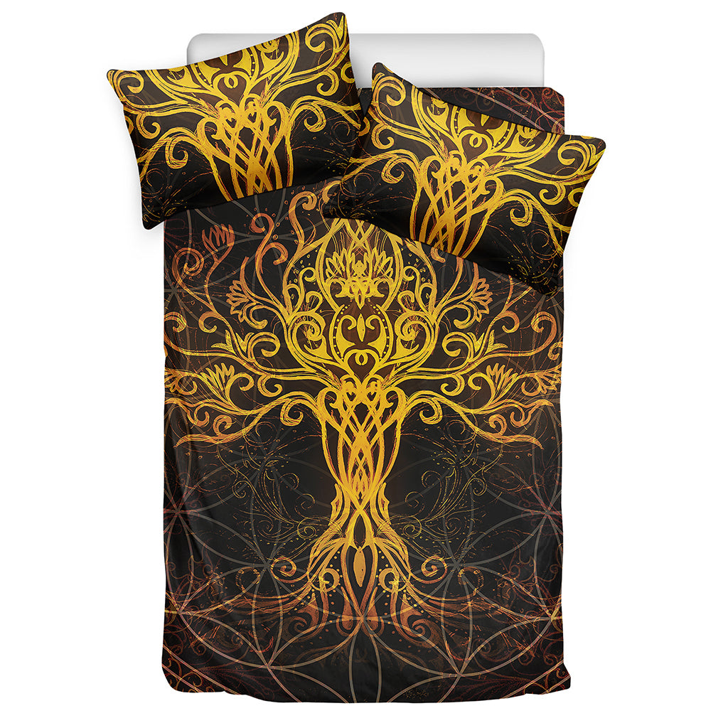 Yggdrasil Tree Of Life Print Duvet Cover Bedding Set