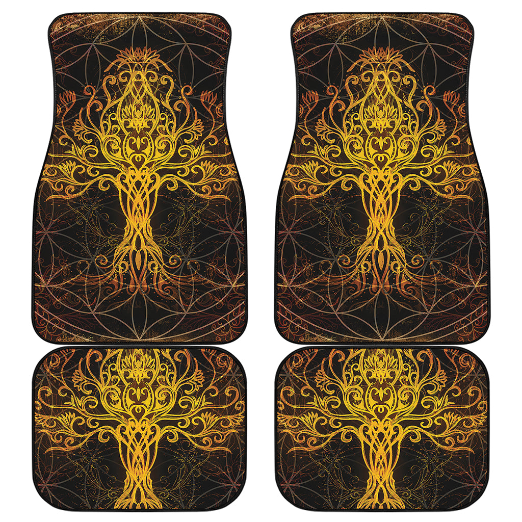 Yggdrasil Tree Of Life Print Front and Back Car Floor Mats
