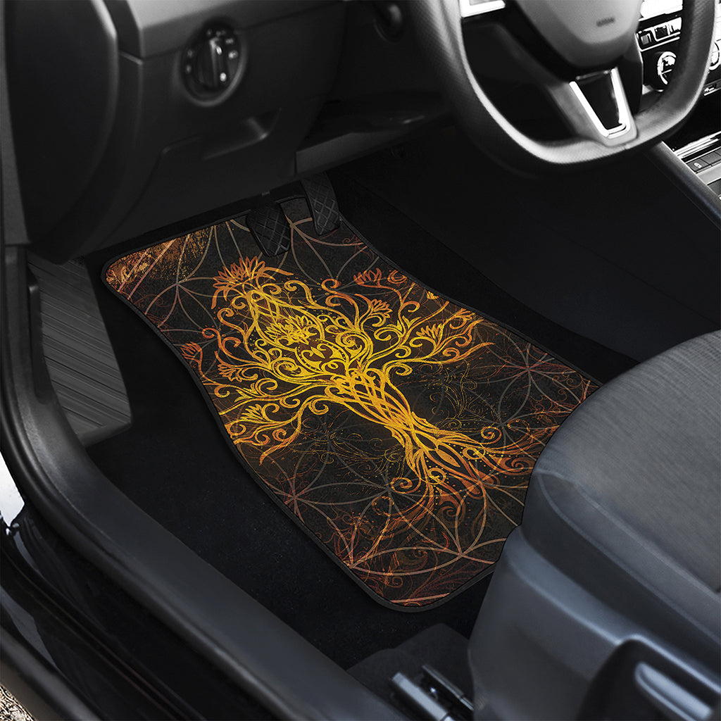 Yggdrasil Tree Of Life Print Front and Back Car Floor Mats