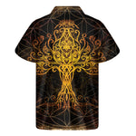 Yggdrasil Tree Of Life Print Men's Short Sleeve Shirt