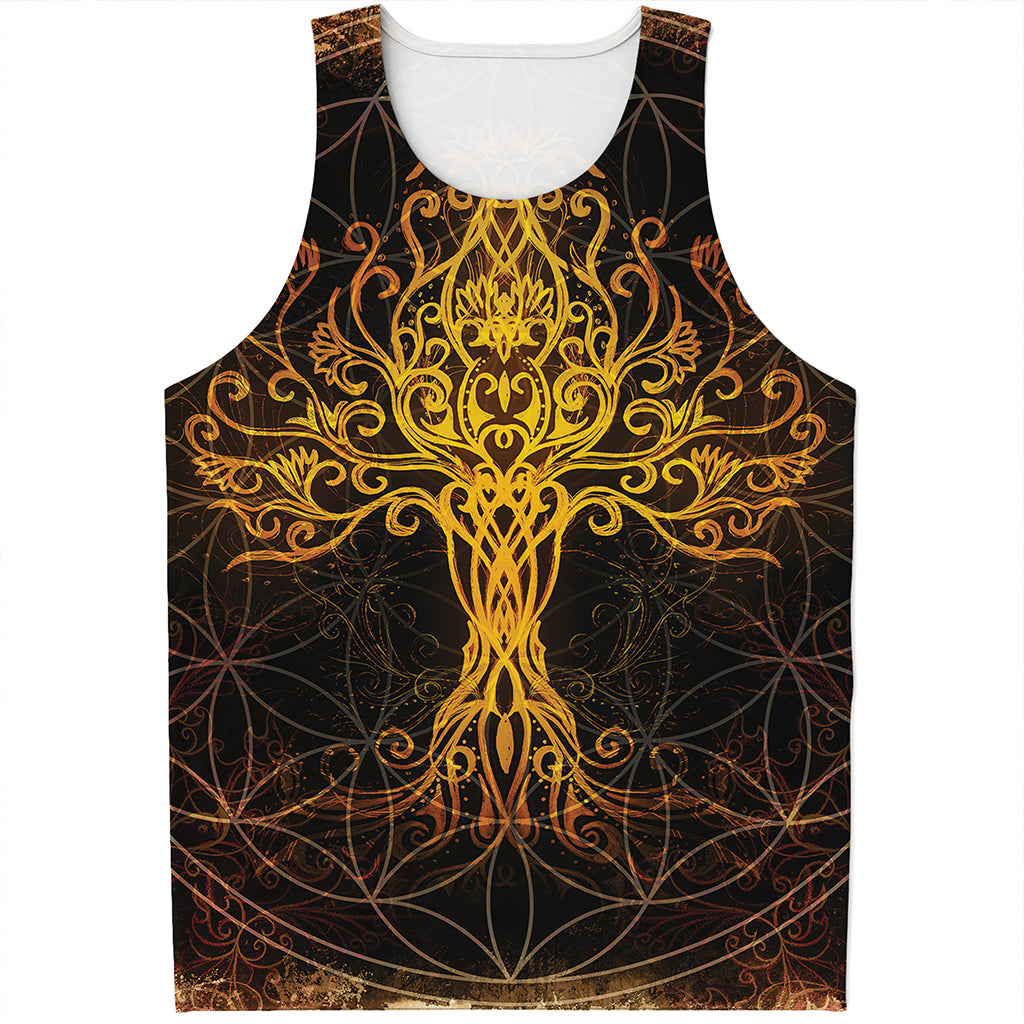 Yggdrasil Tree Of Life Print Men's Tank Top