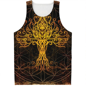 Yggdrasil Tree Of Life Print Men's Tank Top