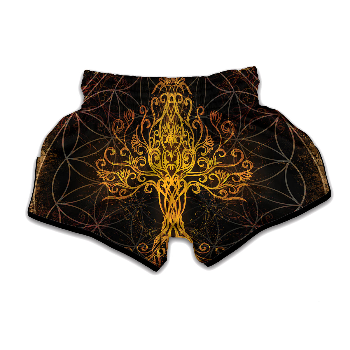 Yggdrasil Tree Of Life Print Muay Thai Boxing Shorts