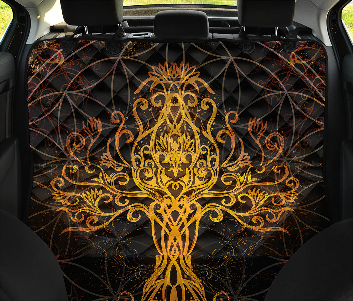 Yggdrasil Tree Of Life Print Pet Car Back Seat Cover