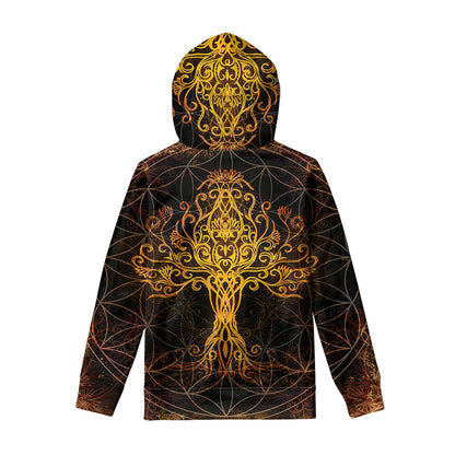 Yggdrasil Tree Of Life Print Pullover Hoodie