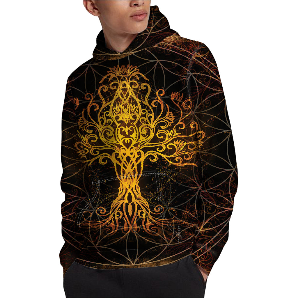 Yggdrasil Tree Of Life Print Pullover Hoodie