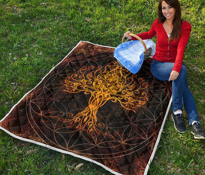 Yggdrasil Tree Of Life Print Quilt